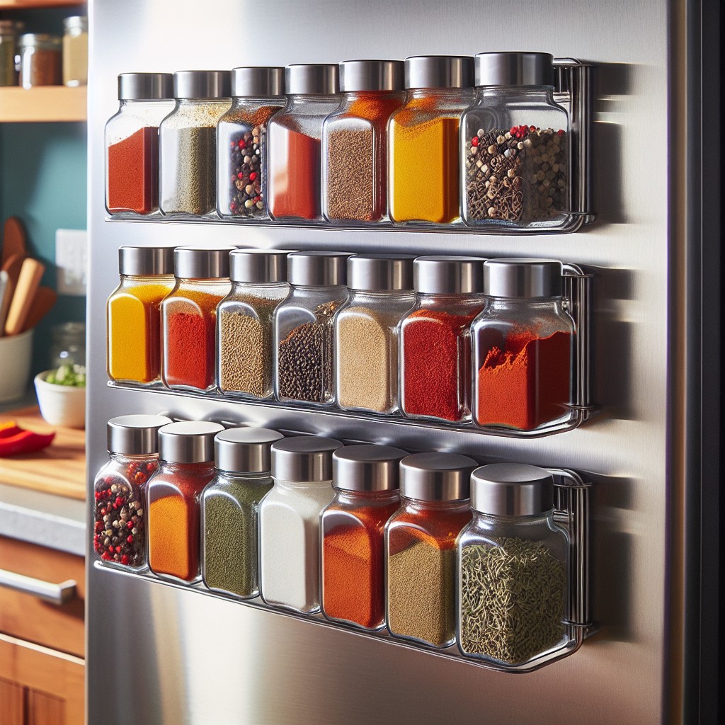 magnetic refrigerator spice rack