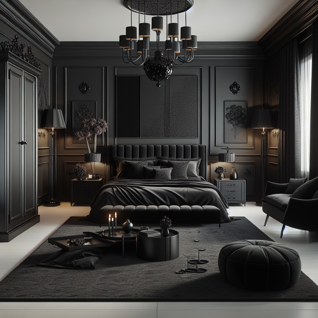 make a feature of your black bedroom furniture