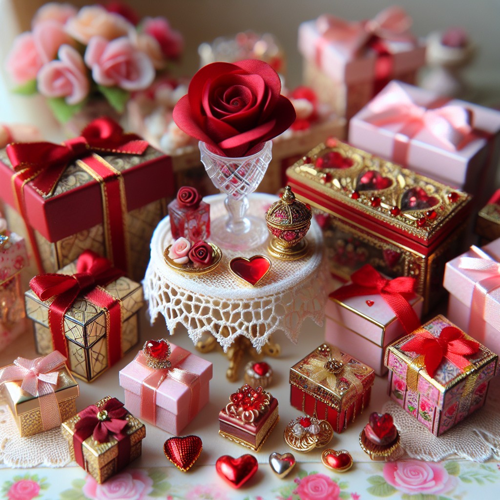 miniature valentines gift box display