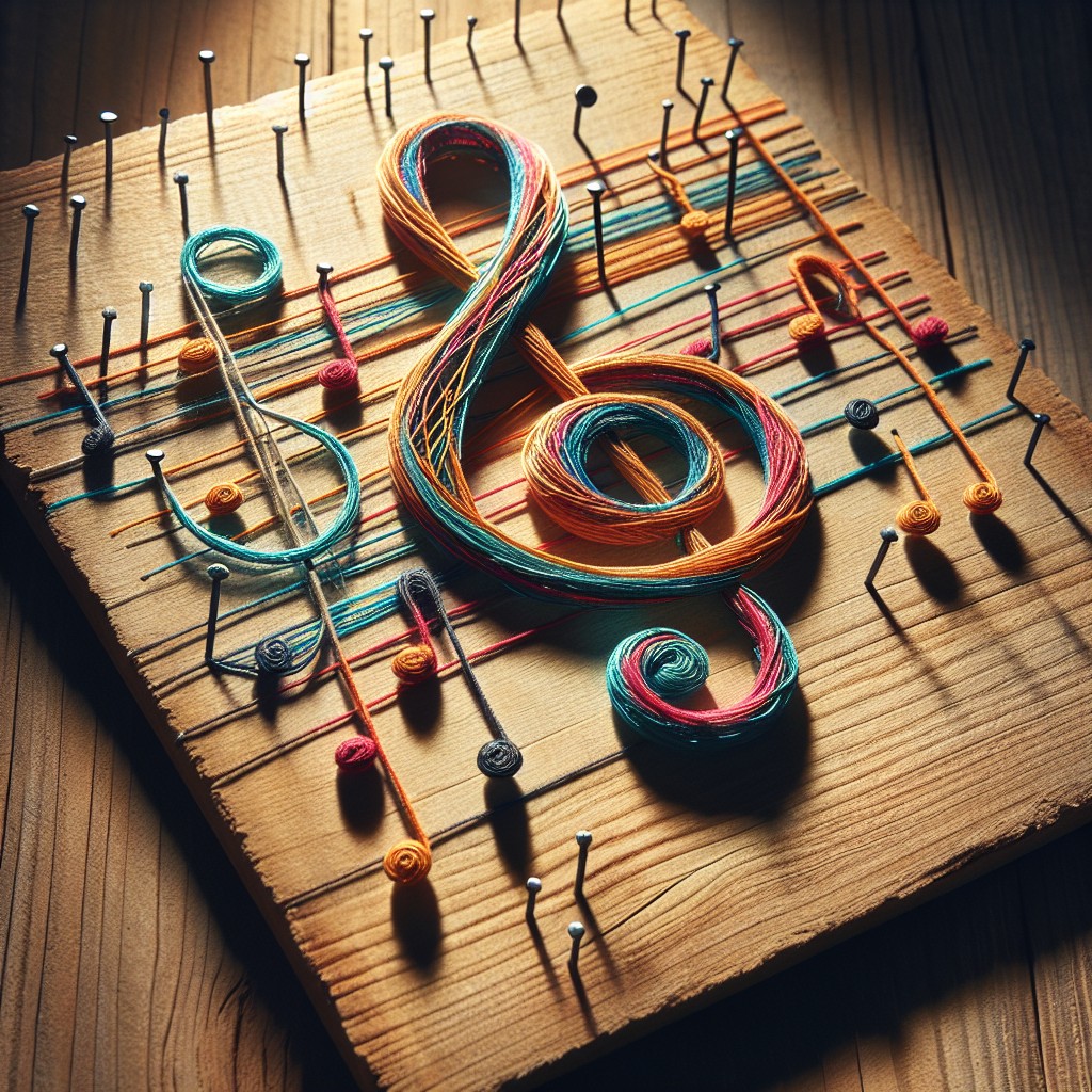 music note string art for music lovers