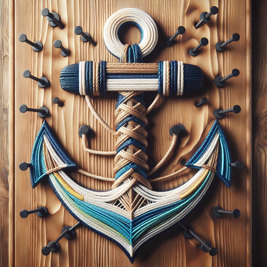 nautical anchor string art