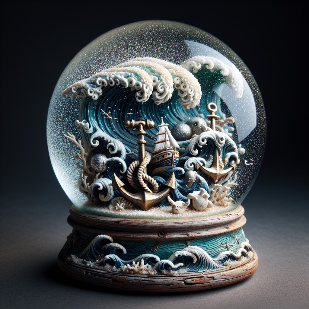 nautical themed diy snow globe