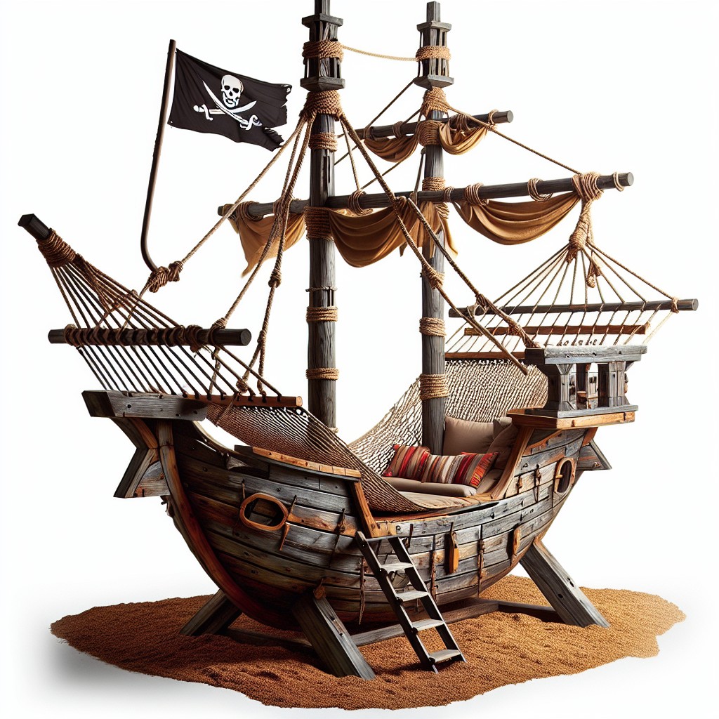 pirate ship inspired hammock stand diy