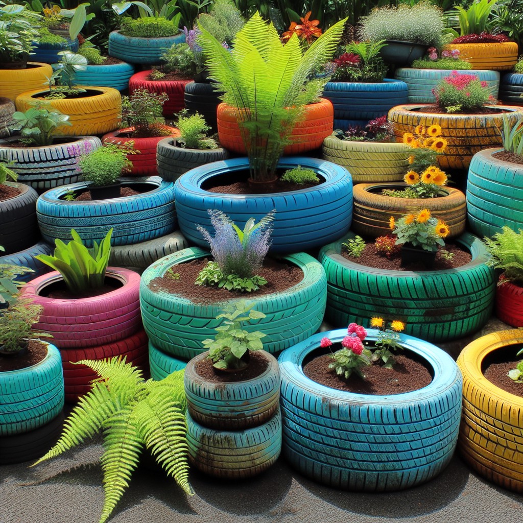 planter creation from old tires