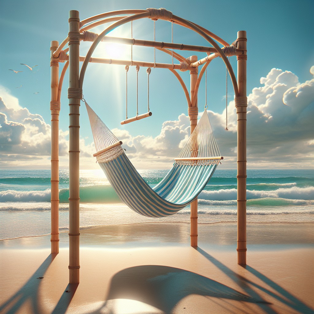 portable hammock stand design for beachgoers