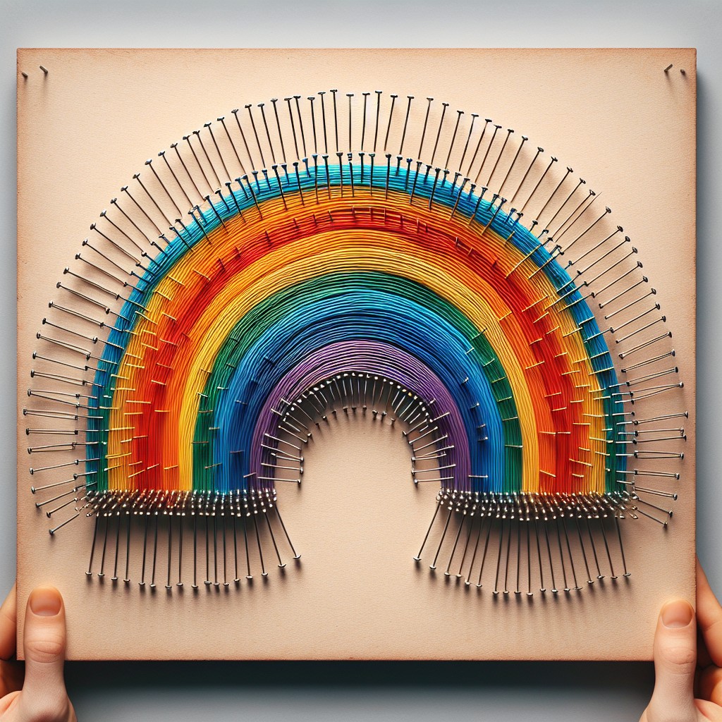 rainbow pattern string art
