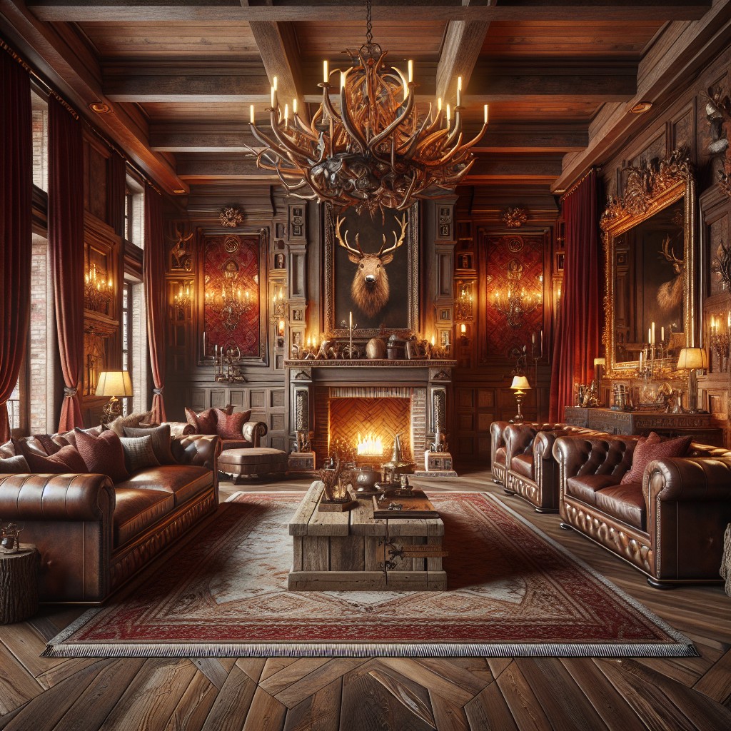 red and brown rustic luxury