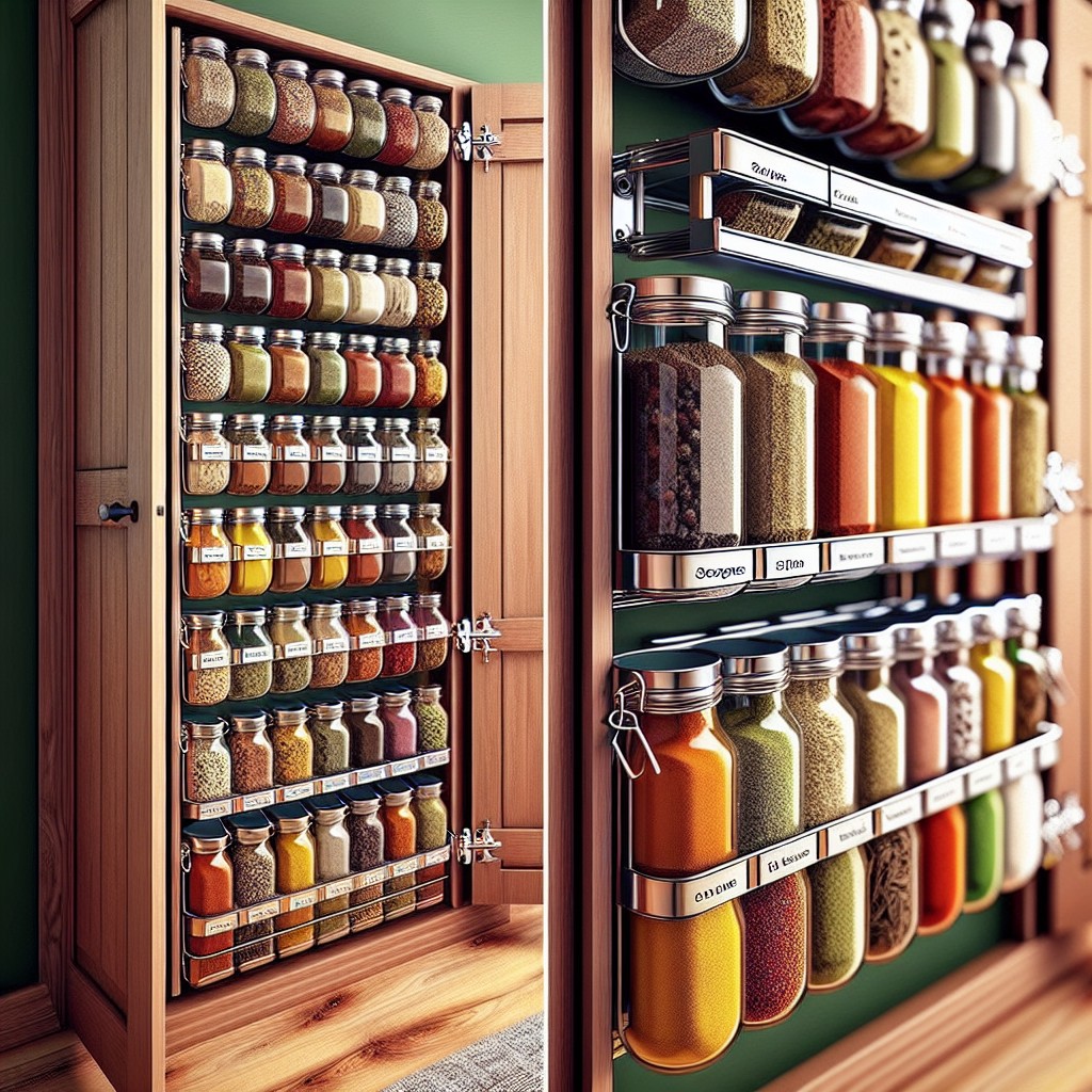 retractable closet spice rack