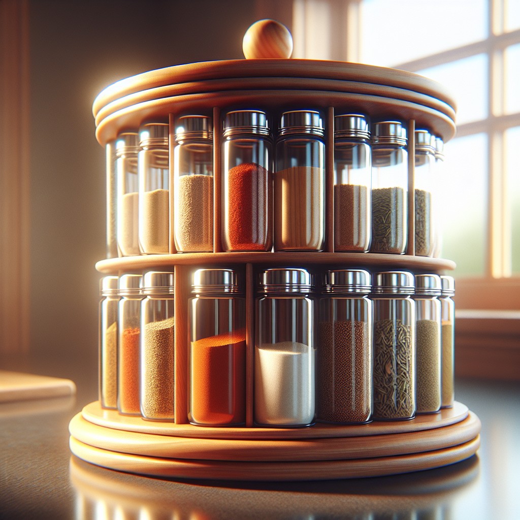 revolving countertop spice rack