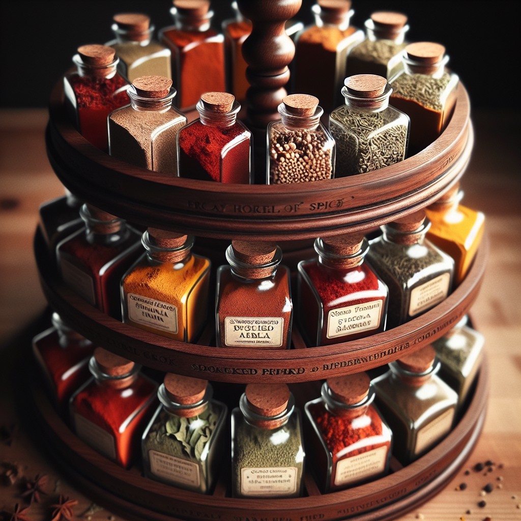 spinning lazy susan spice rack