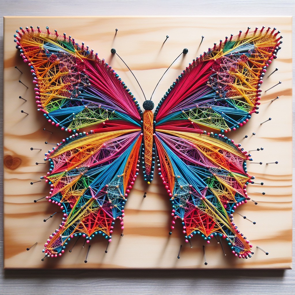stunning butterfly string art design