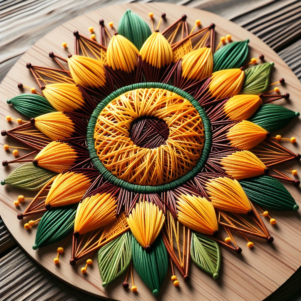 sunflower string art tutorial