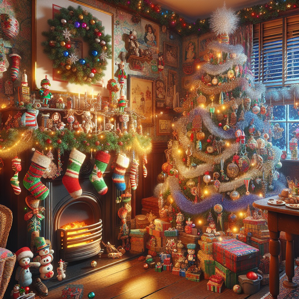 vintage kitsch christmas home decor inspiration