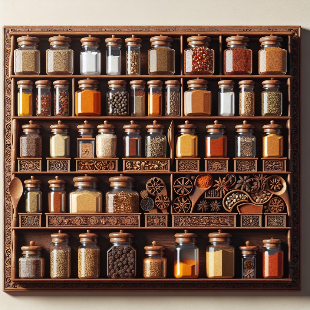 wall mounted tiered spice rack