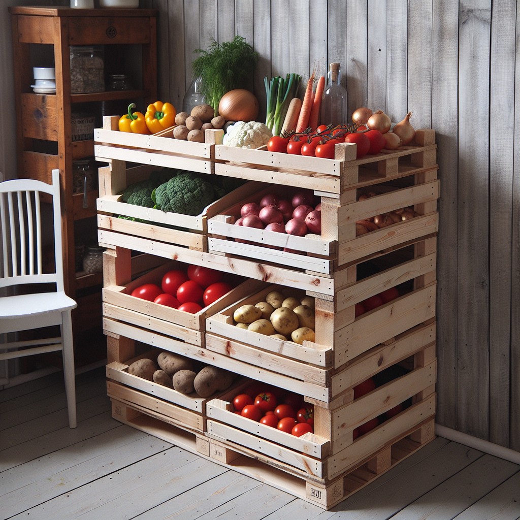 wooden pallet diy vegetable bin