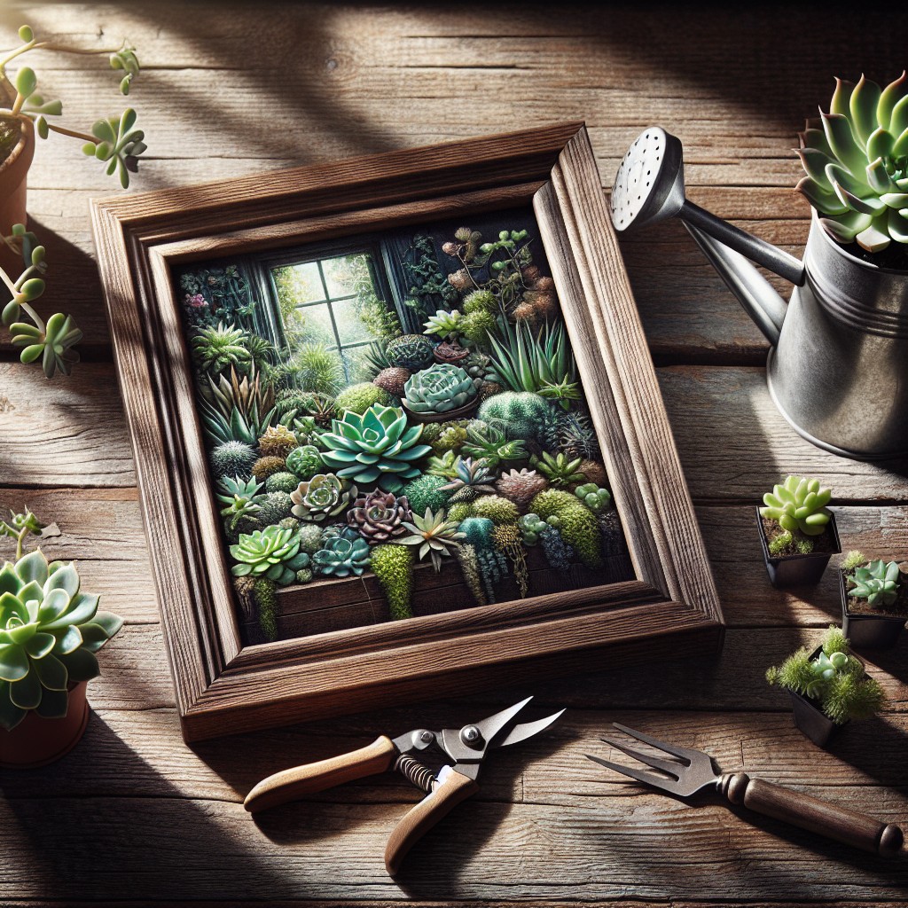care tips for framed succulent plants
