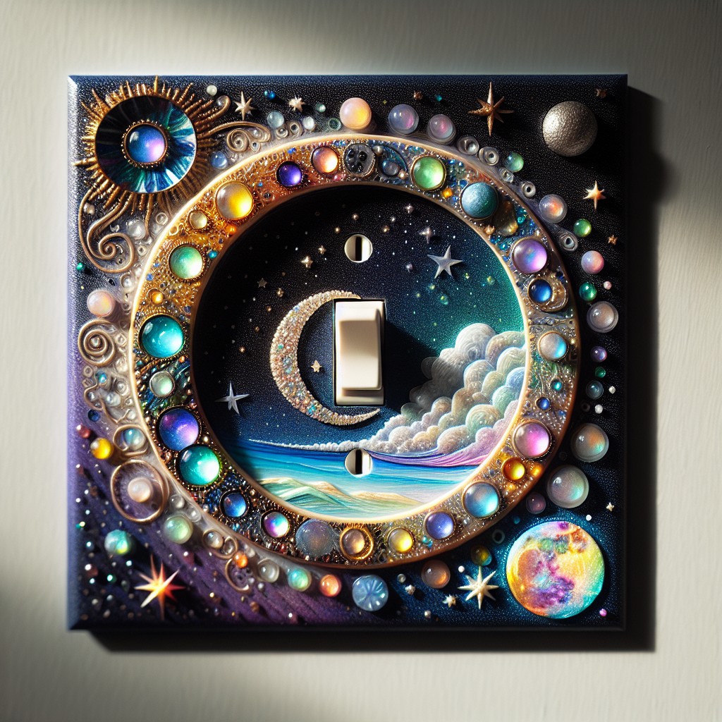 celestial themed light switch plates