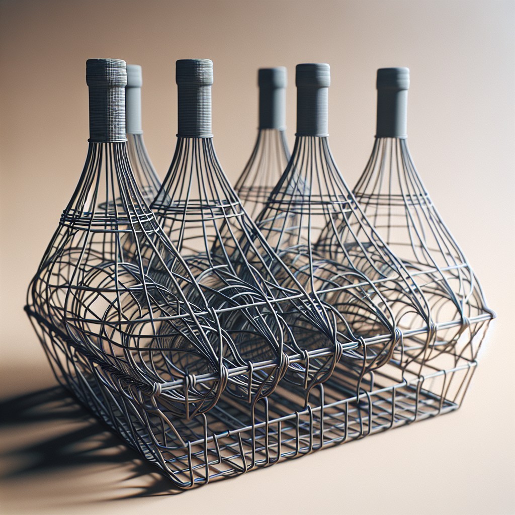 crafting a wire basket as a wine rack