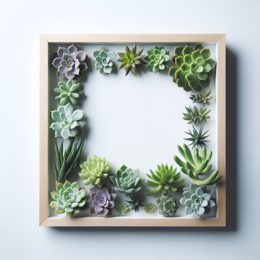 creating minimalistic succulent frames