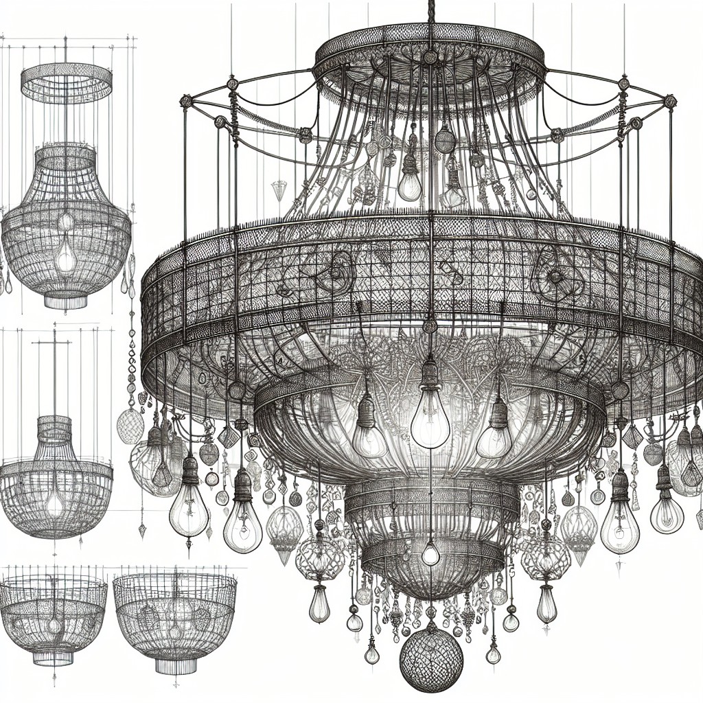 customizing your own wire basket chandelier