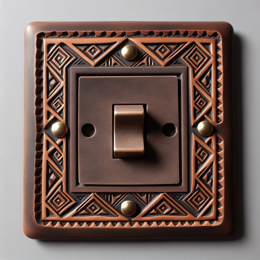 diy leather light switch plate