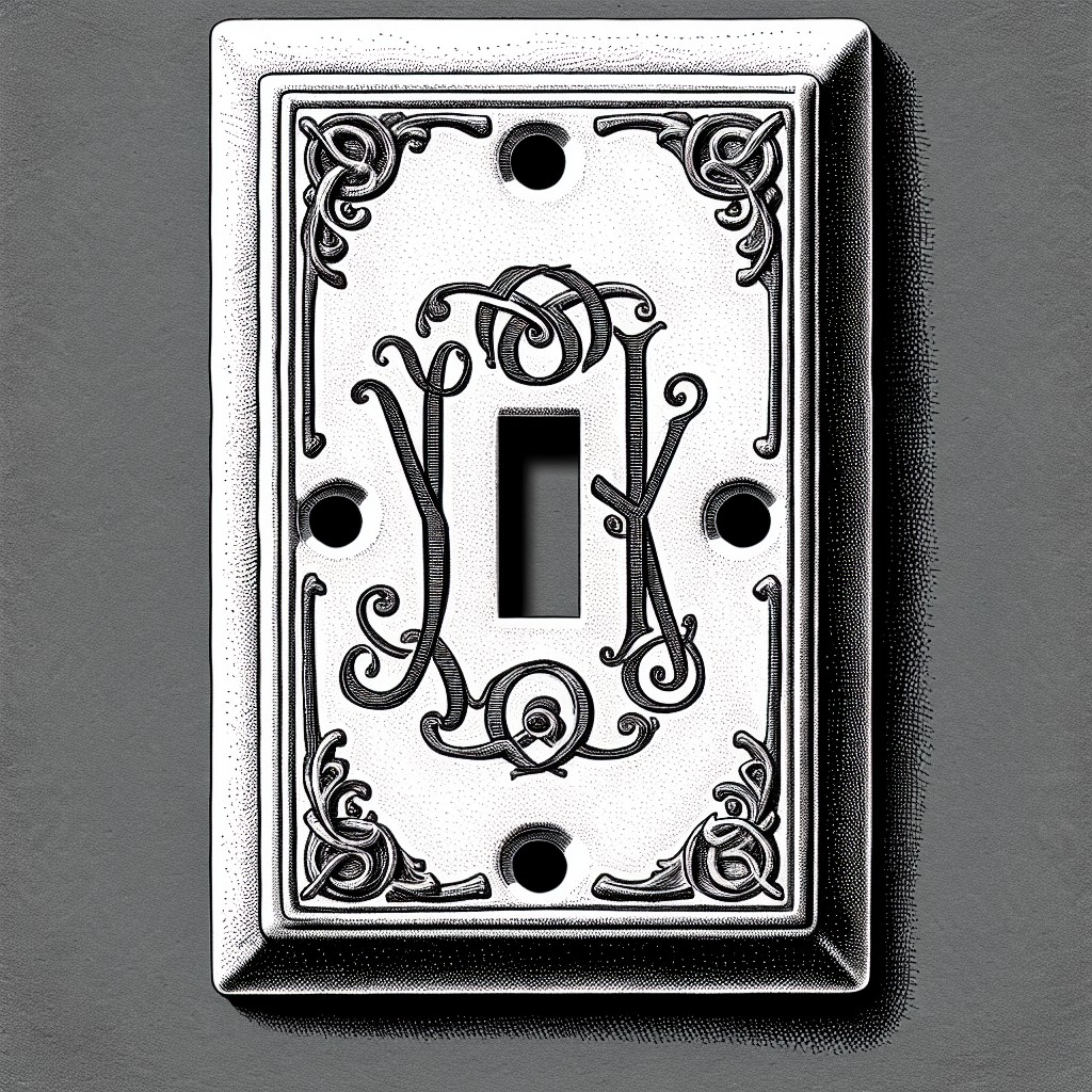 diy monogrammed light switch plate