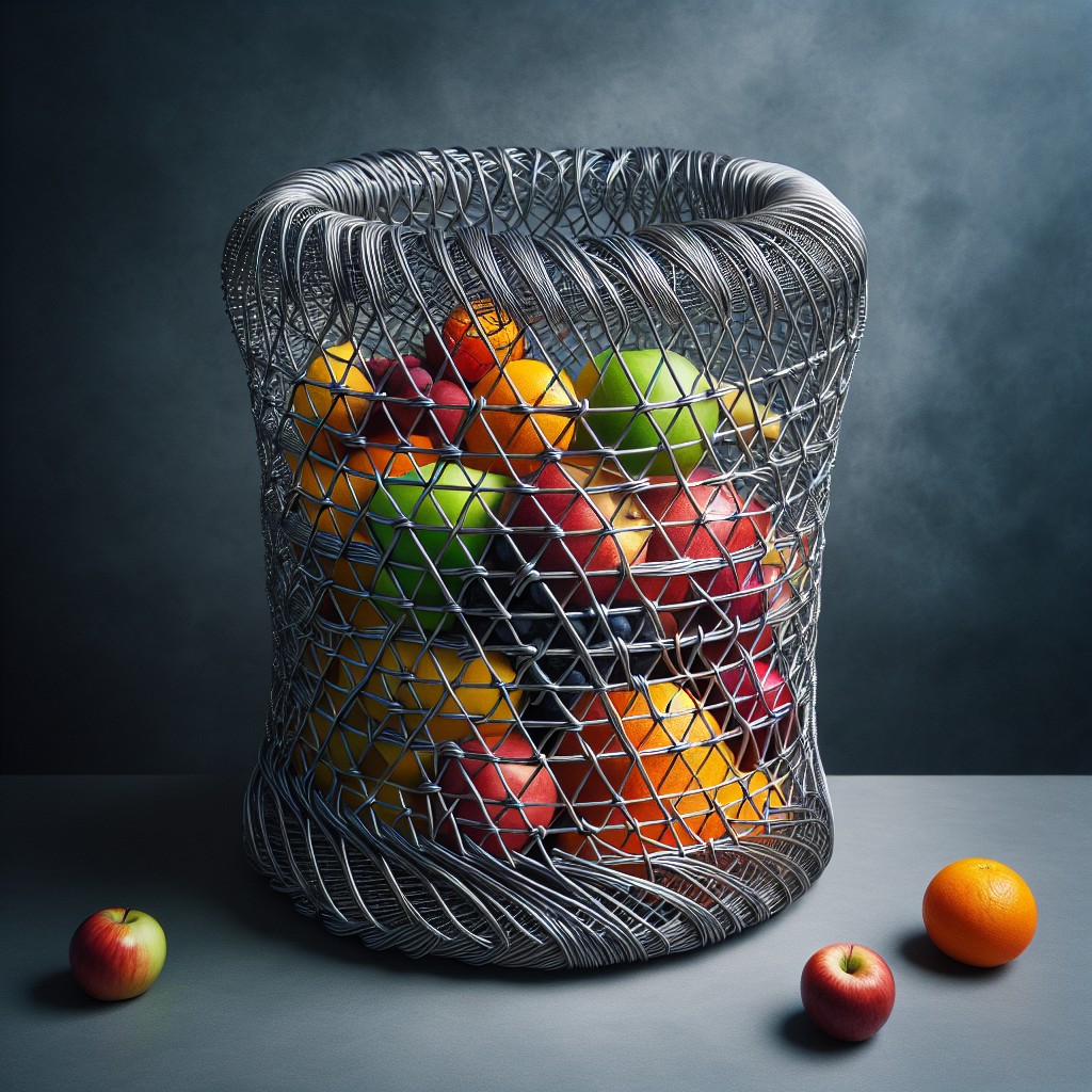 diy steel mesh wire basket fruit holder