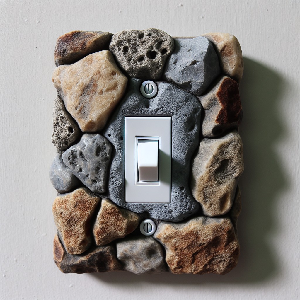 diy stone effect light switch cover