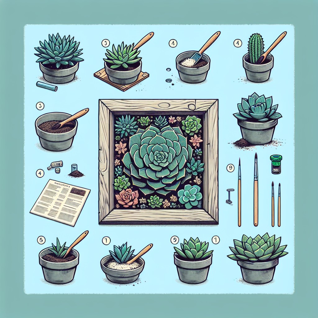 diy succulent frame step by step photo guide