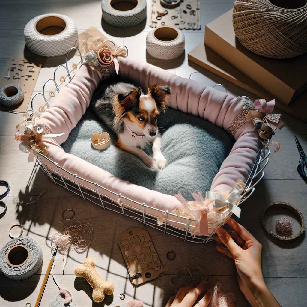 diy wire basket dog bed project