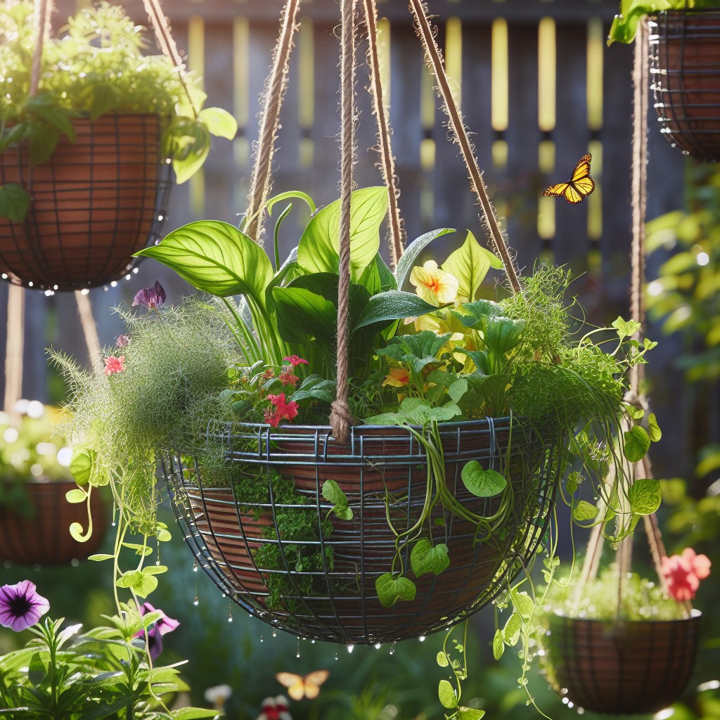 diy wire basket garden planters