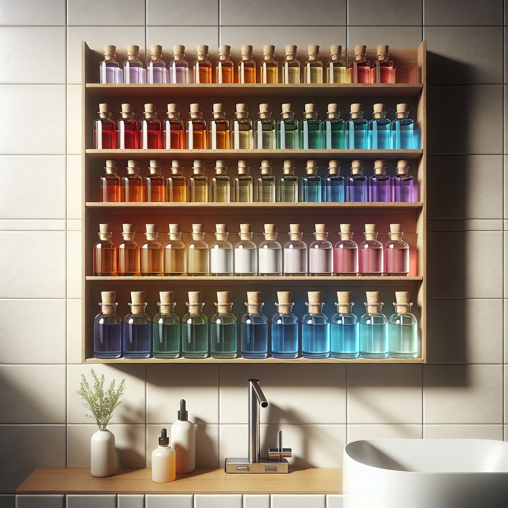 essential oil storage wall shelves