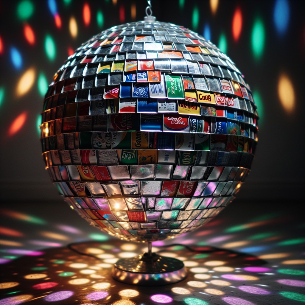 funky disco ball from tin cans