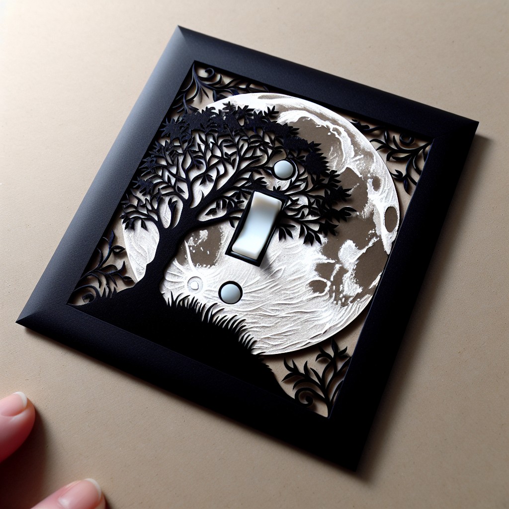 make a silhouette light switch cover