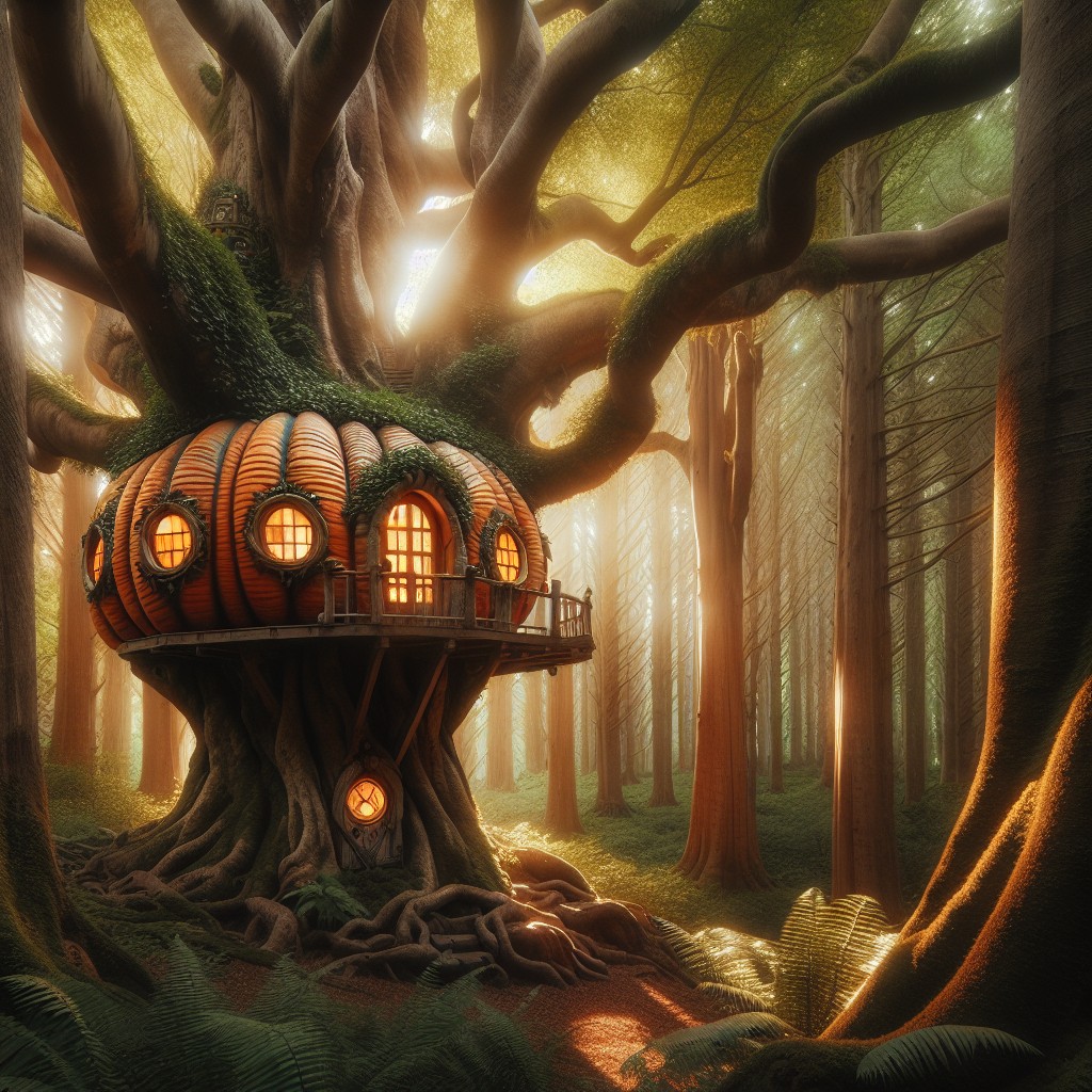 pumpkin shaped treehouse