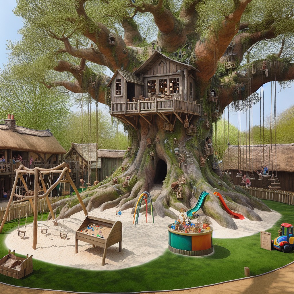 treehouse with play area below