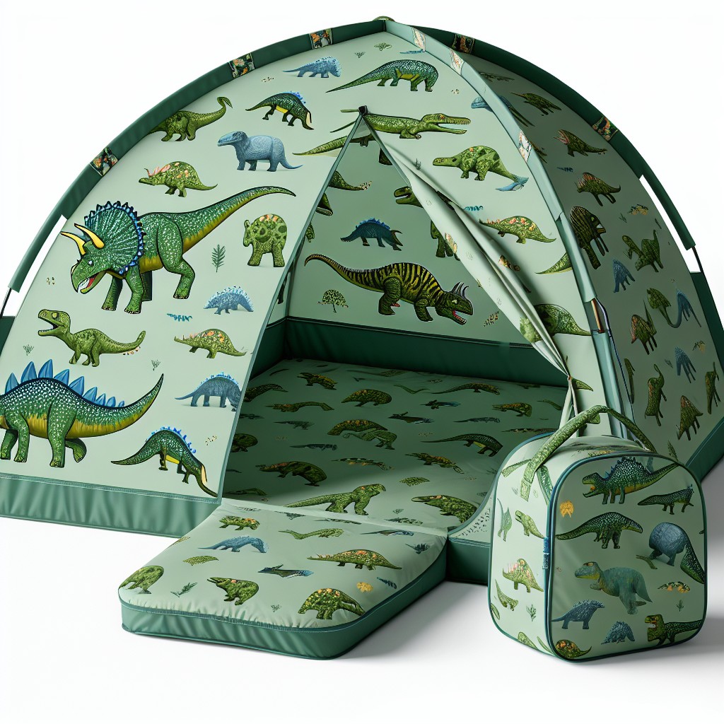 dinosaur camping tent additions matching dino themed carry bags