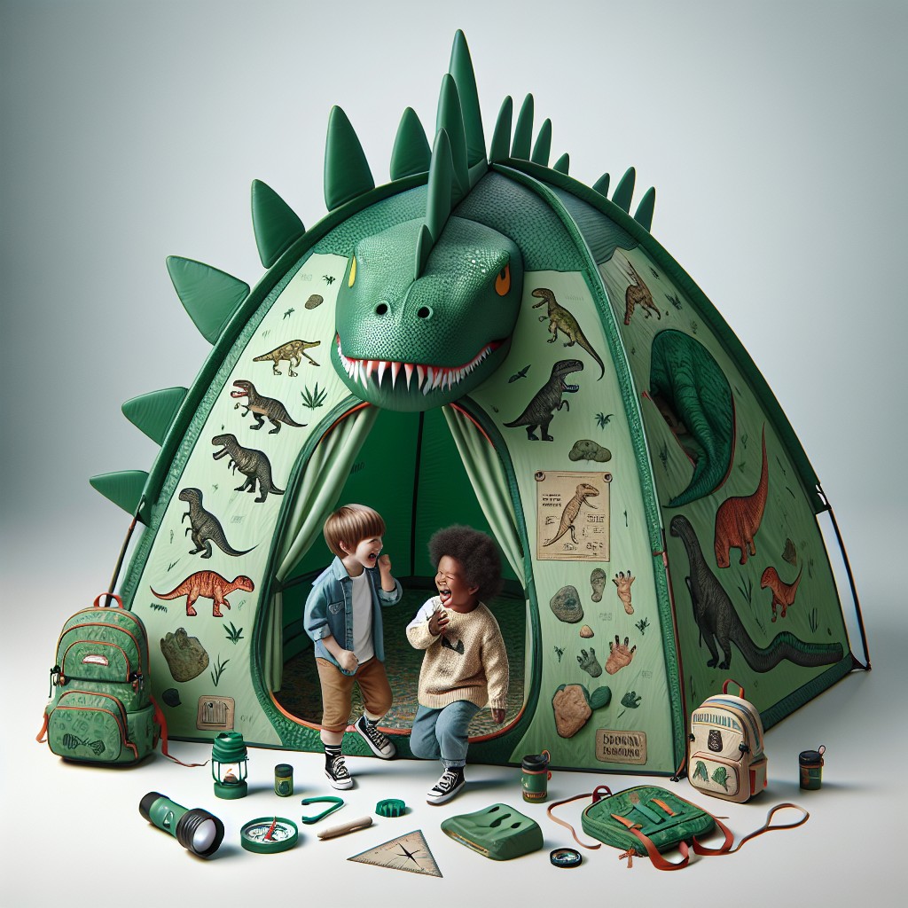 tent customization adding your childs favorite dinosaur character to the design