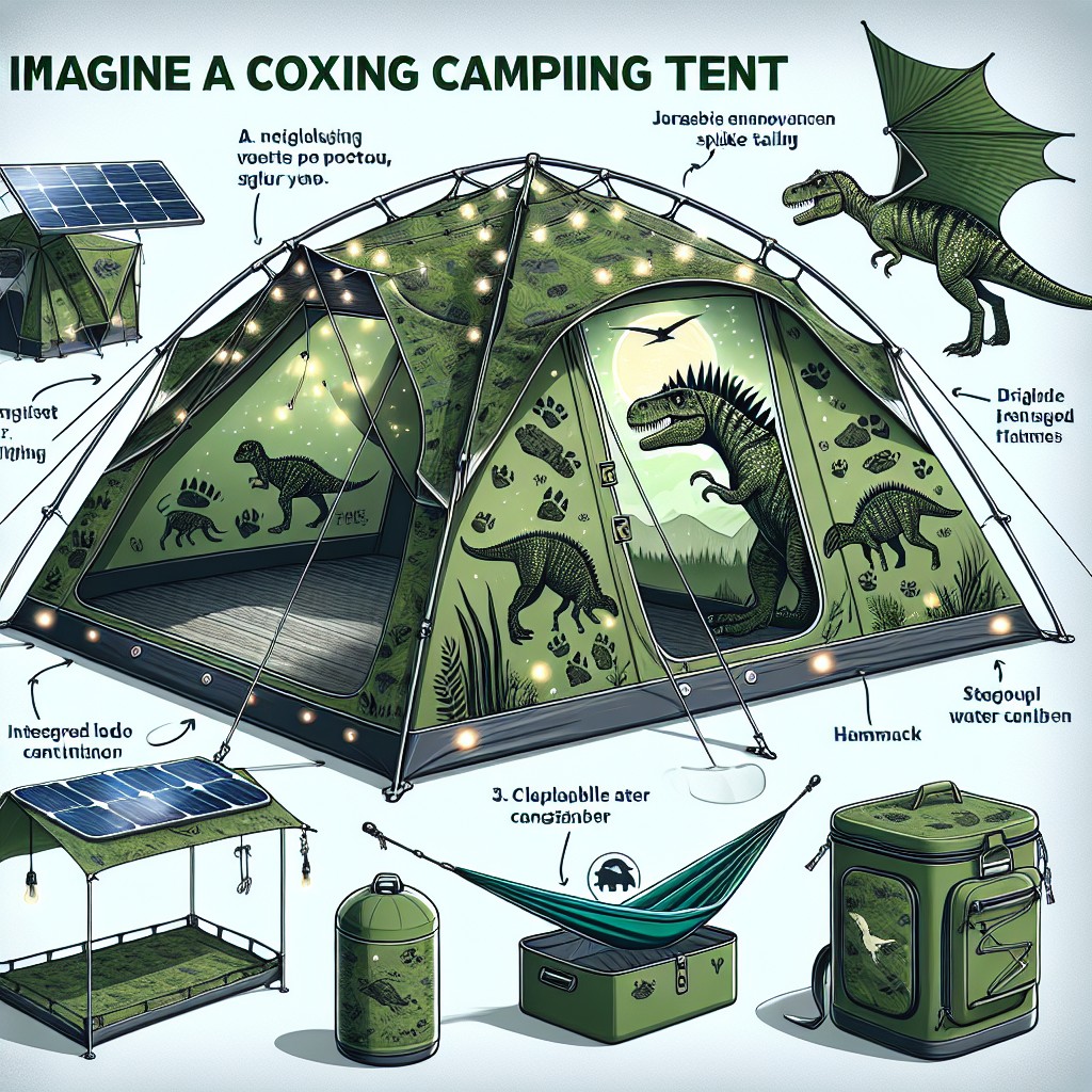 upgrading your tent adding dino themed gadgets and enhancements