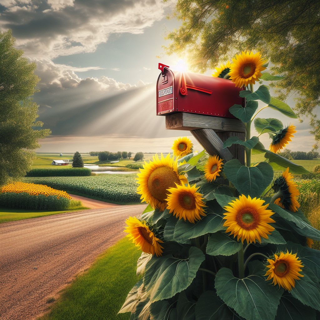 a sunflower bed around your mailbox