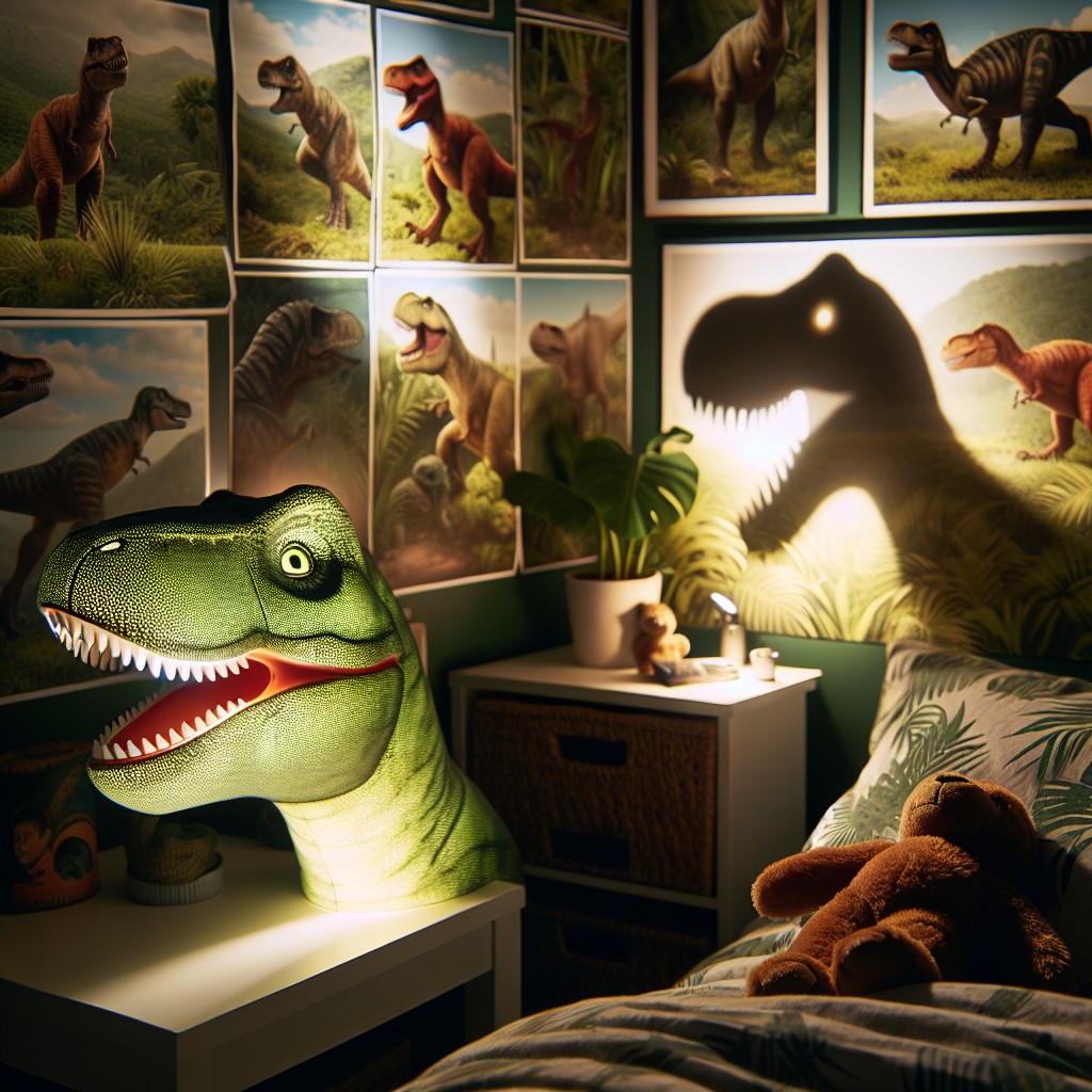 animated t rex night light