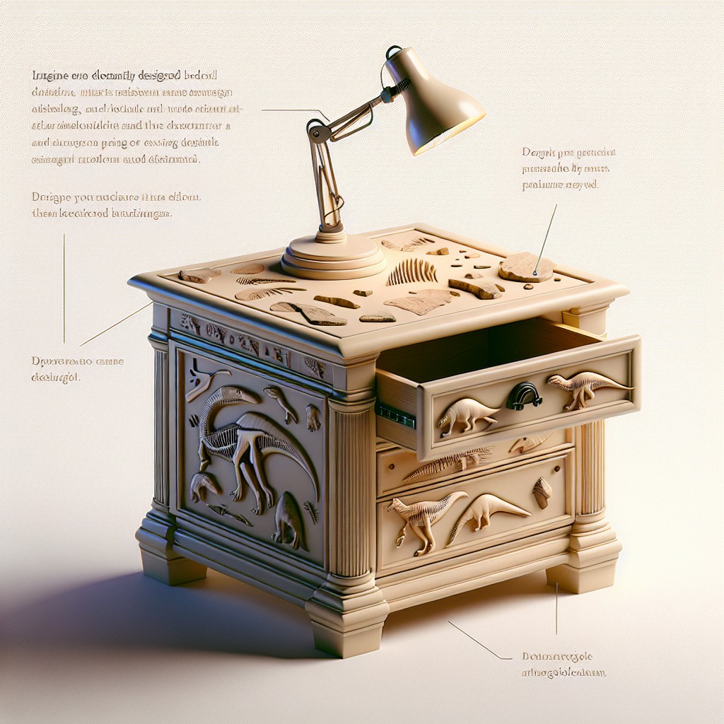 archaeology inspired bedside table