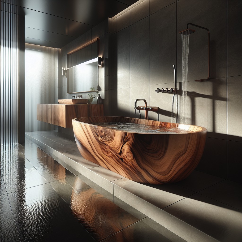 artistic wooden bathtubs