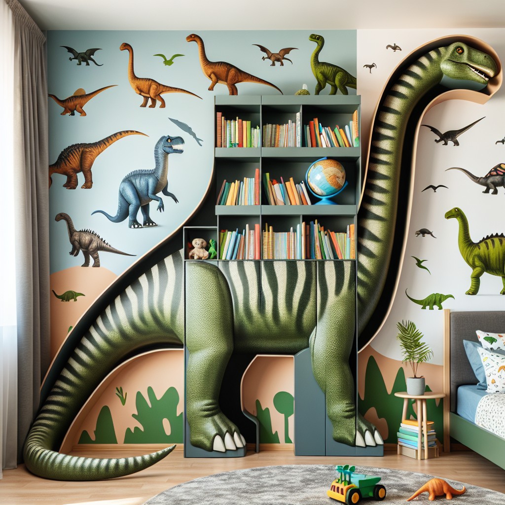 brachiosaurus bookshelf unit