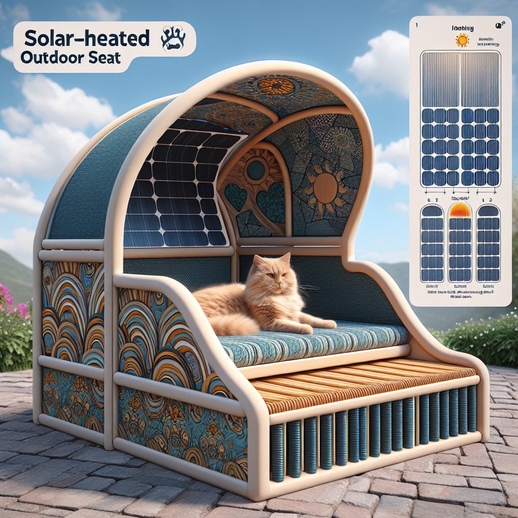 cat furniture solar heated outdoor seat