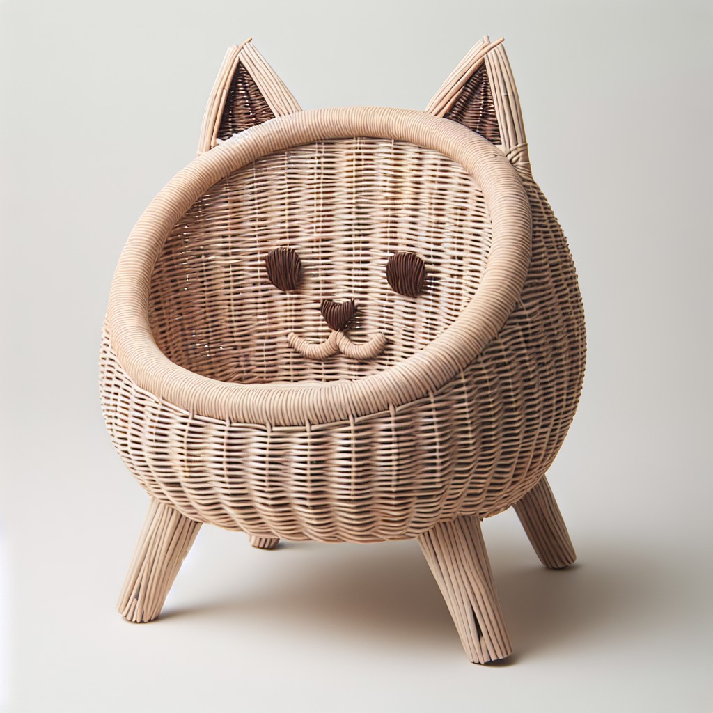 cat furniture woven basket cat chair