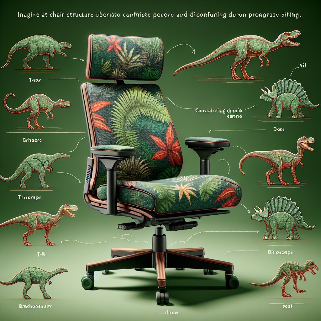 dinosaur themed ergonomic chair