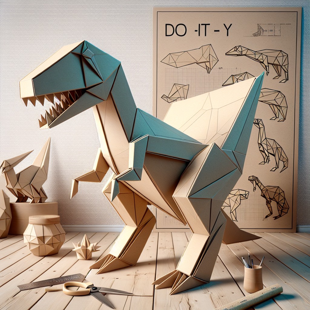 diy origami dinosaur chair