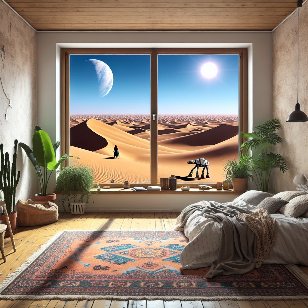 diy tatooine desert landscape window view