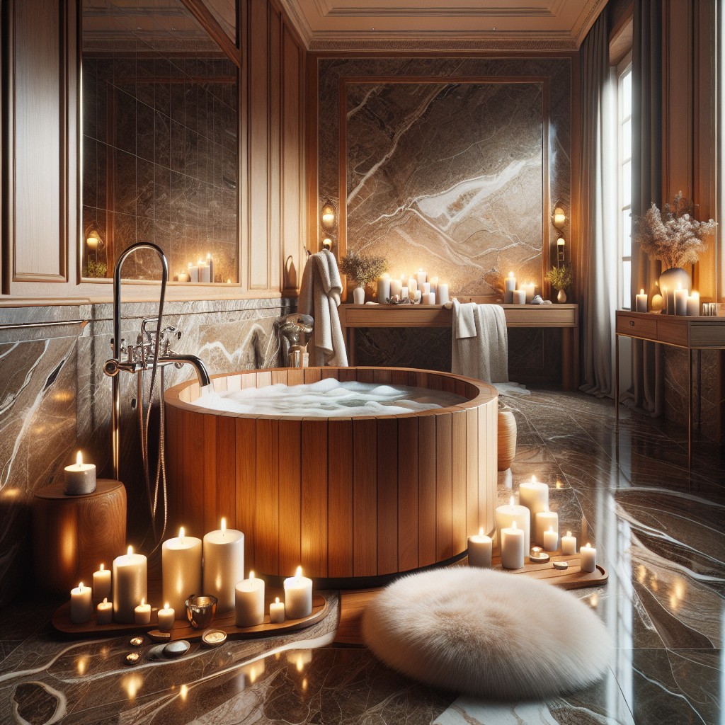 elegant wooden soaking tubs